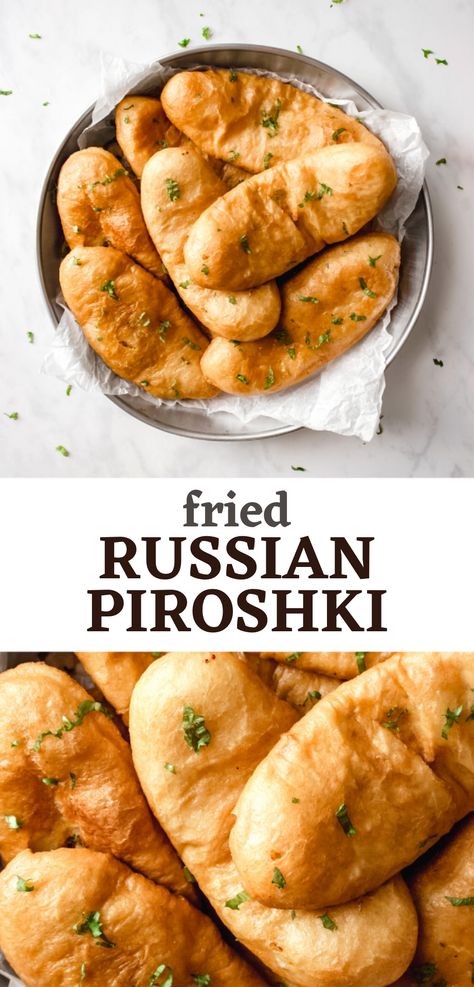 Russian Dinner Recipes, Russian Recipes Traditional, Russian Piroshki Recipe, Pirozhki Recipe, Piroshky Recipe, Russian Dinner, Potatoes And Meat, Piroshki Recipe, Party Food Ideas Easy