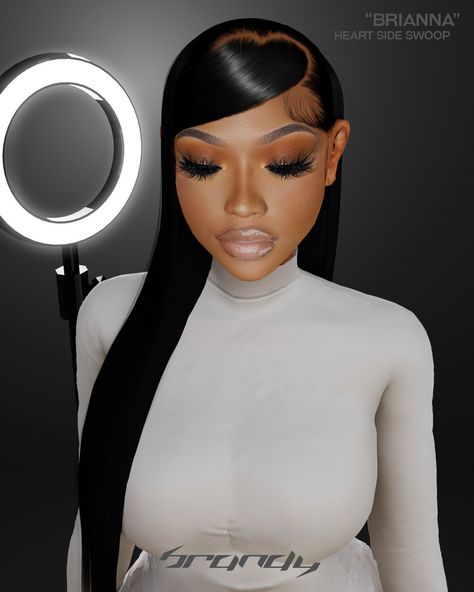 Heart Side Swoop, Afro Hair Sims 4 Cc, Sims 4 Afro Hair, Sims Cc Hair, Side Swoop, Black Sims, Sims 4 Female Hair, Sims 4 Black Hair, Mod Hair