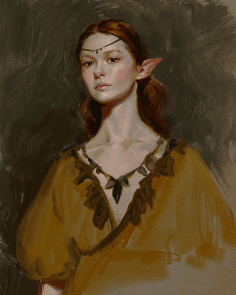 ArtStation - Elven Portrait Dnd Elves, Elf Druid, Elf Art, Fantasy Portraits, Fantasy Inspiration, Character Portraits, Fantasy Character Design, Portrait Drawing, Character Concept