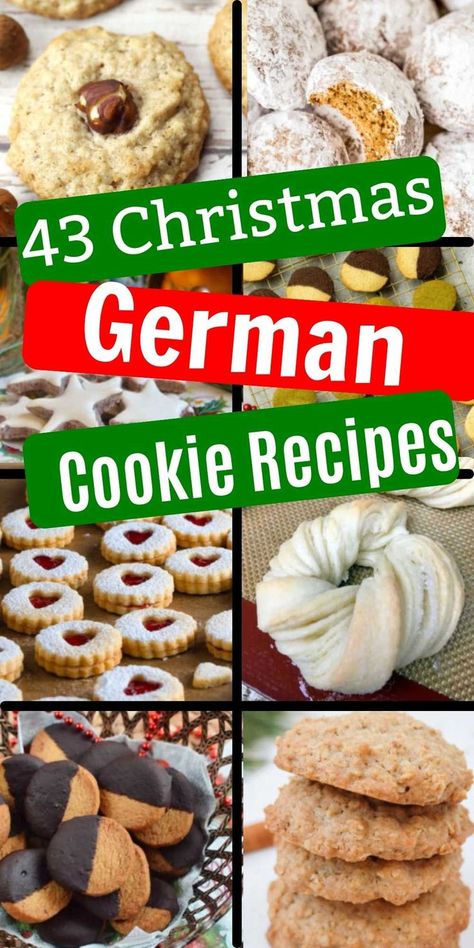 Discover the tasty world of German Christmas cookie recipes. 43 traditional Christmas German Cookies you will absolutely love. From butter cookies to German Gingerbread cookies, this is the best holiday round up. #christmasonadime #germanchristmascookies #christmascookies German Cookie Recipes, German Gingerbread Cookies, German Gingerbread, Homemade Christmas Cake, Xmas Cookies Recipes, German Pastries, German Christmas Food, German Christmas Cookies, German Food Authentic