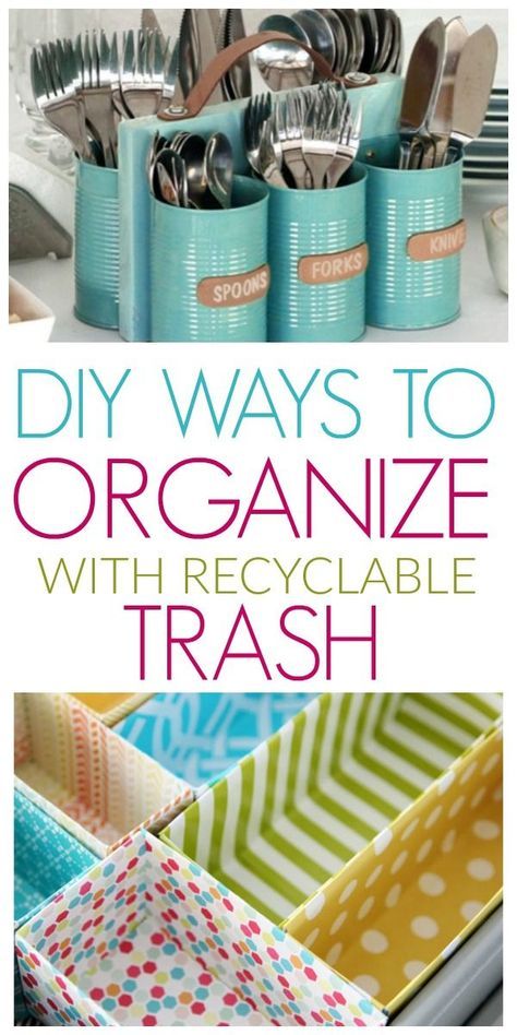 110 DIY Ways To Organize Your Home With Recycled Items Recycle Organization, Ways To Organize Your Home, Recyclable Items, Diy Organizer, Organizing Hacks, Organisation Hacks, Ways To Organize, Organize Your Home, Mason Jar Crafts Diy