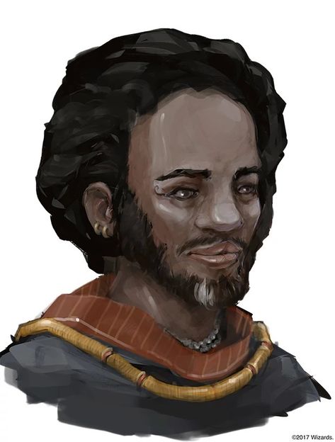 Jobal, merchant prince - Tomb of Annihilation (D&D 5e)   Black hair, young, middle age, male, man, human Port Nyanzaru, Game Of Thrones Rpg, Tomb Of Annihilation, Dnd Board, Npc Art, Pathfinder Character, Dnd Inspiration, Jungle Fever, Pirate Art