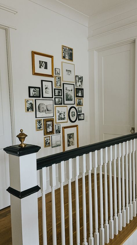 Mantel Gallery Wall, Photo Wall Collage Family, Staircase Photo Wall Layout, Large Picture Wall, Stairwell Gallery Wall, Family Photo Collage Wall, Vintage Photo Wall, Staircase Gallery Wall, Wedding Gallery Wall