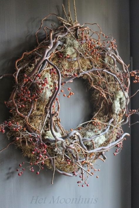 Венок Natural Wreath, Dried Flower Wreaths, Twig Wreath, Wreaths And Garlands, Seasonal Wreaths, Deco Floral, Autumn Wreaths, Wreath Crafts, Beautiful Wreath