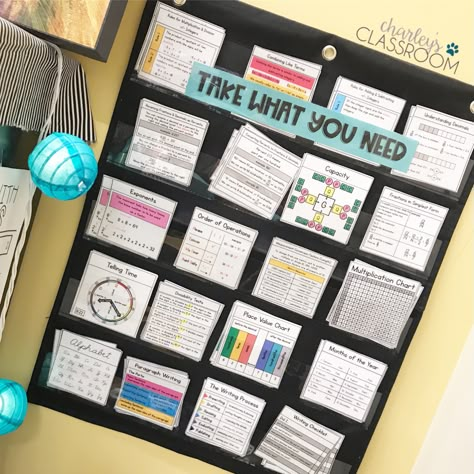 Grade 4 Classroom Setup Ideas, Interactive Classroom Displays, Classroom Work Display Ideas, Anchor Chart Display, Teaching Organization, 5th Grade Classroom, Target Dollar Spot, 4th Grade Classroom, 3rd Grade Classroom