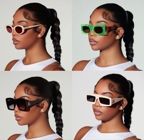 Sunglasses Photoshoot, Sunglass Photography, Sunglass Photoshoot, Dearra Taylor, Eyewear Photography, College Girl Outfits, Creative Fashion Photography, Sunglasses Outfit, Protective Hairstyles Braids