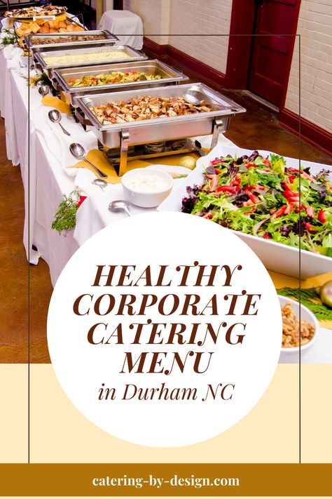 When it comes to corporate catering, healthy food doesn't have to be boring. Catering By Design offers a variety of menu options that are both healthy and delicious. Check out the menus! corporate catering menu ideas, corporate event buffet, corporate catering, corporate food ideas, corporate buffet set up, corporate catering ideas lunches, corporate breakfast catering ideas, corporate lunch buffet, corporate catering ideas, corporate catering ideas event planning, raleigh north carolina food Corporate Catering Ideas Lunches, Corporate Lunch Ideas Catering, Corporate Lunch Ideas, Lunch Buffet Menu Ideas, Catering Lunch Ideas, Catered Lunch Ideas, Lunch Buffet Ideas, Lunch Catering Ideas, Breakfast Catering Ideas