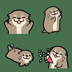 Otter Doodle, Chibi Otter, Cute Otters Drawing, Cute Sea Otter Drawings, Cute Sea Otter Art, Kawaii Sea Otter, Otter Cartoon, Bear Emoji, Otter Sticker