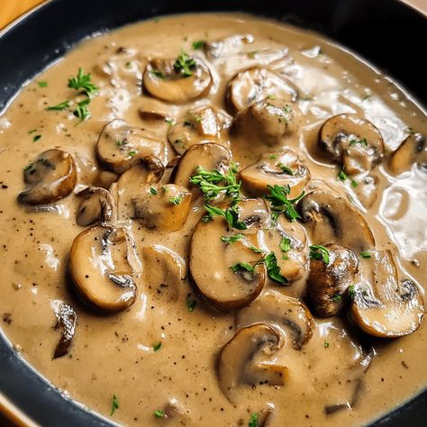 Mushroom Garlic Cream Sauce, Brown Butter Mushroom Sauce, Brandy Mushroom Cream Sauce, Mushroom Brandy Cream Sauce, Healthy Mushroom Sauce, White Mushroom Sauce, Mushroom Sauce For Burgers, Steak Cream Sauce, Mushrooms Sauce