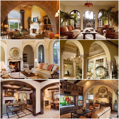 Tips and ideas about the arch for your home interior decor - Virily Double Archway Living Rooms, Arched Doorways Interior Decor, How To Decorate Arches In House, Archway Decor Living Room, Arch Way Decor Interior, Living Room Archway Ideas, Arch Decor Home, Interior Arches, 1950s Interior