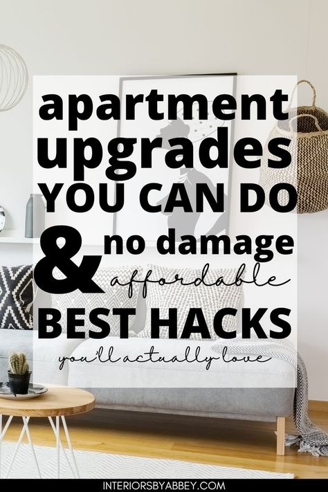 Apartment Redo Ideas, New Rental Home Ideas, Townhouse Rental Decorating, No Damage Apartment Decor, Renter Friendly Upgrades Bathroom Apartment, Boring Apartment Makeover, Apartment Improvement Ideas, Dated Apartment Decorating, Furnished Rental Ideas