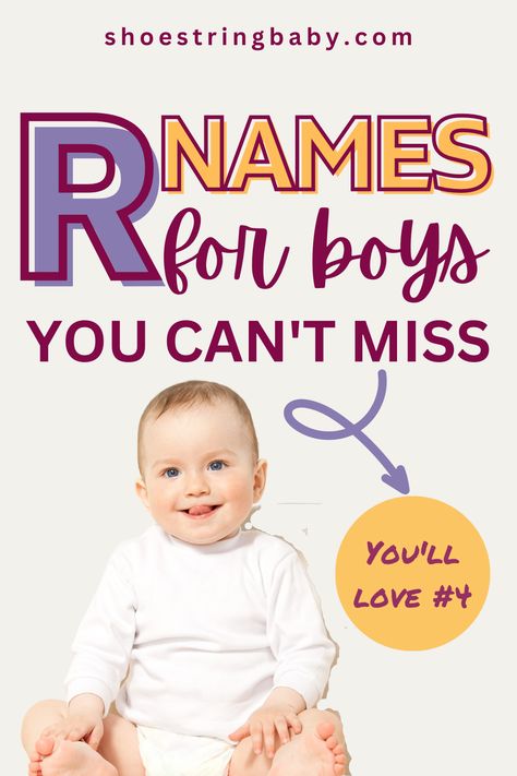 Dive into this extensive list of names that start with R for boys. From traditional to unique, these R boy names cover a wide range of styles to cater to every parent's preferences. If you're searching for baby names that start with R, this compilation may hold the perfect moniker for your little one. #BabyNames #BabyBoyNames #NameIdeas Biys Names, R Names For Boys, R Boy Names, R Baby Names, List Of Boy Names, Cute Baby Names For Boys, R Names, Name Of Baby Boy, Top Boy Names