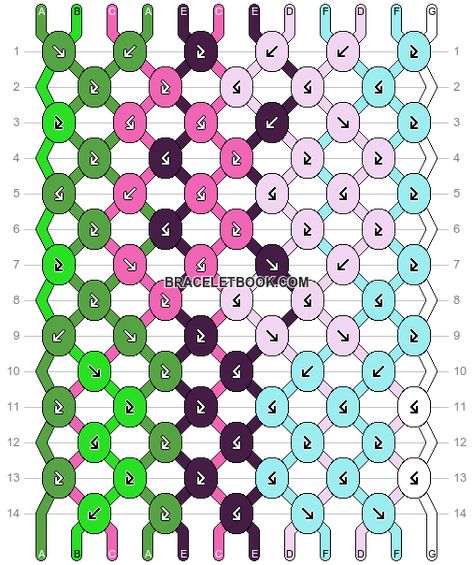 Normal pattern #60992 | BraceletBook Friendship Bracelet Patterns, Bracelet Patterns, Friendship Bracelet, Friendship Bracelets, Cute Animals, Bracelet, Band, Pattern