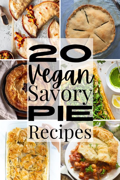 20 Vegan Savory Pie Recipes (Tarts and Quiches Too!) - Very Vegan Val Vegan Pies Savoury, Vegetarian Hand Pies, French Onion Tart, Vegan Pie Recipes, Vegetarian Pie Recipes, Savory Pie Recipes, Vegan Pies Recipes, Vegetarian Pie, Vegan Pies