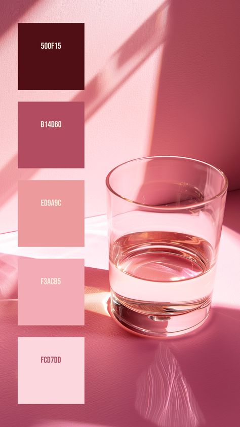 Colors:
500F15
B14D60
ED9A9C
F3ACB5
FCD7DD Color Scheme For Branding, Monochromatic Pink Color Palette, Color Palette Light Pink, Aesthetic Pink Color Palette, Elegant Pink Color Palette, Light Pink Color Palette Colour Schemes, White With Pops Of Color Aesthetic, Shades Of Pink Color Palettes, Baby Pink Color Palette