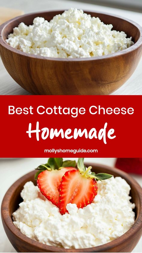 Homemade Cottage Cheese Recipes How To Make, How To Make Your Own Cottage Cheese, How To Make Homemade Cottage Cheese, Dairy Free Cottage Cheese Recipe, Make Your Own Cottage Cheese, Making Cottage Cheese, Make Cottage Cheese At Home, Diy Cottage Cheese Homemade, Making Cottage Cheese At Home