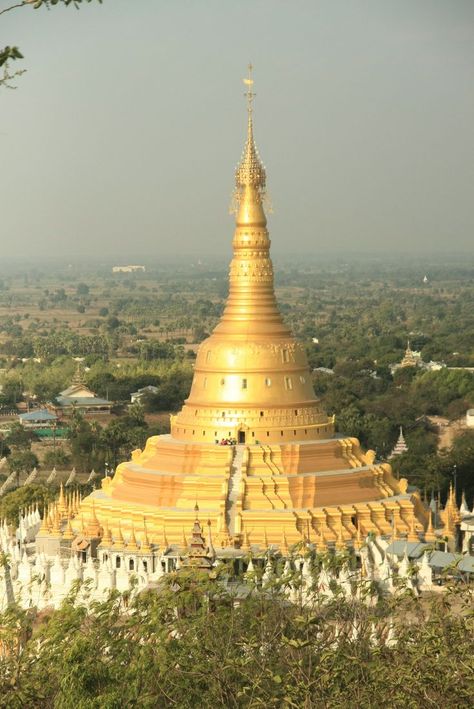 Draw Buildings, Monywa, Religious Architecture, Majestic Mountains, Burj Khalifa, Architecture Drawing, Myanmar, The Crown, Trekking