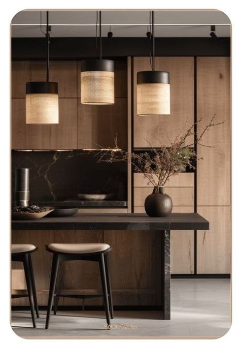 Square Kitchen Island, Colored Island, Japandi Color Palette, Kitchen Japandi, Japandi Kitchen, Japandi Interior Design, Timeless Interior Design, Japandi Interiors, Japandi Home