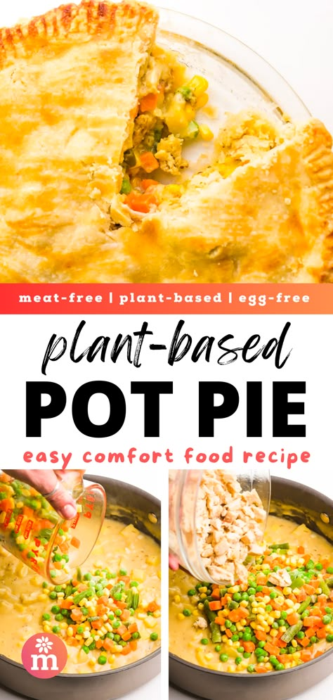 Gluten Free Pot Pie, Vegan Pot Pie Recipe, Vegan Chicken Pot Pie, Vegan Pot Pie, Lasagna Vegan, Pot Pie Recipe Easy, Vegan Casseroles, Vegan Taco Salad, Veggie Pot Pie