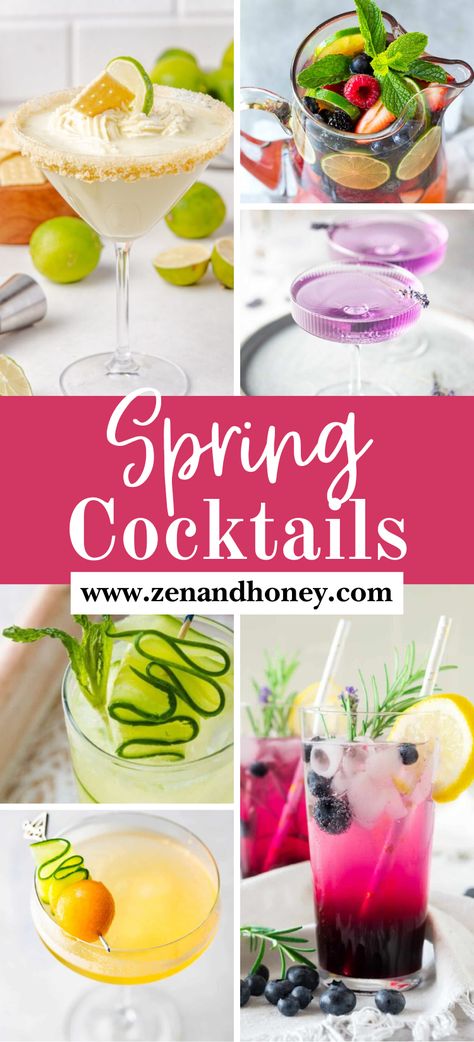 Spring Cocktails – Choose from the most delicious and gorgeous spring cocktail recipes to celebrate the season of new beginnings! Easy, fruity, refreshing and colorful spring cocktails to make this time of the year! Fruity cocktails, easy cocktails, best easy spring cocktail recipes. Spring Drinks Cocktails, Spring Cocktail Recipes, Cocktails Spring, Easy Spring Cocktails, Fruity Cocktail Recipes, Spring Drinks, Easter Drink, Easter Cocktails, Spring Drink