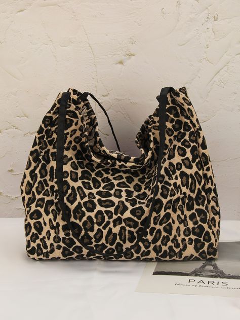 Khaki Tote Bag, Printed Leather Bag, Minimalist Tote Bag, Leopard Print Bag, Stylish Luggage, Leopard Tote, Leopard Bag, Bags Style, Angela Lansbury