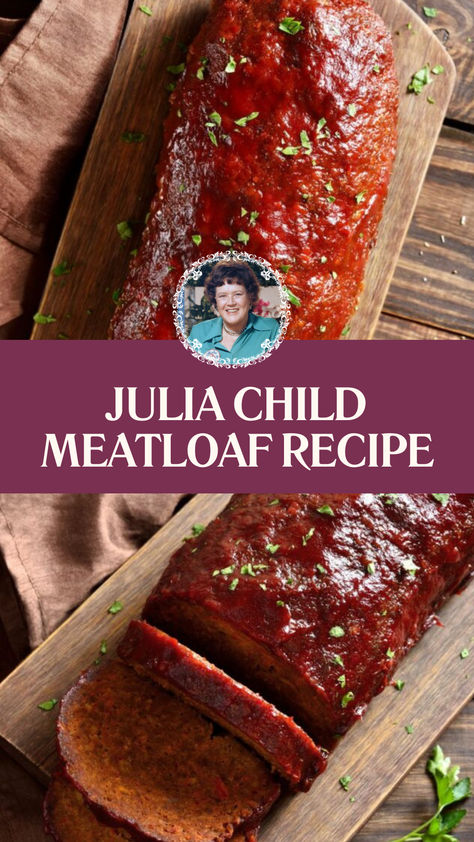 Julia Child Meatloaf Recipe Meatloaf Chili Sauce, Chili Sauce Meatloaf, Italian Meatloaf Recipes Easy, Meatloaf With Chili Sauce, Sauce For Meatloaf, Meatloaf Recipe No Ketchup, Meatloaf With Tomato Sauce, Meatloaf Glaze Recipe, Ketchup Meatloaf