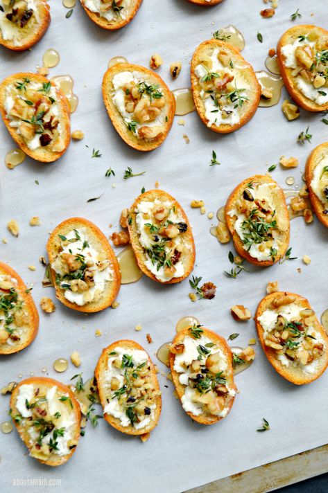 Sweet and Savory Goat Cheese Toasts and a "Book Club" Movie Night - About a Mom Book Club Appetizers, Book Club Menu Ideas, Book Club Movie, Cake Topping Ideas, Book Club Food Ideas, Club Food Ideas, Goat Cheese Toast, Rice Cakes Toppings, Book Club Menu