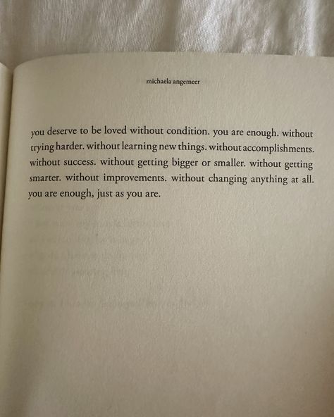 just as you are 🤍 from my poetry book ‘please love me at my worst’ available on amazon and wherever you buy your books 📖 #youareenough #poetrycommunity #booklover #bookstagram #poetrygram #poetrybooks Michaela Angemeer, Love Me At My Worst, At My Worst, Please Love Me, Poetry Book, My Poetry, August 12, You Are Enough, Try Harder