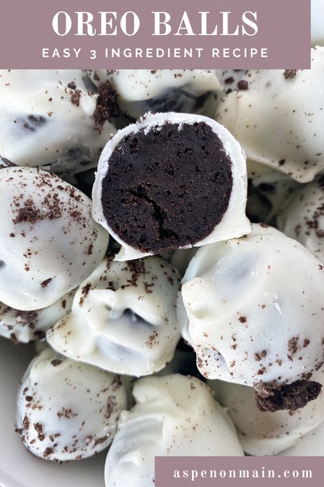 How To Make Oreo Balls, Oreo Recipes Easy 3 Ingredients, Oreo Cheese Ball, Best Oreo Balls, Family Dessert Ideas, Oreo Balls Recipe 3 Ingredients, Group Food Ideas, Oreo Snack, Cocoa Balls