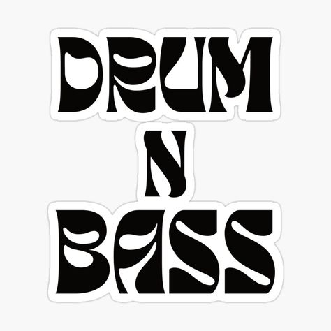 Get my art printed on awesome products. Support me at Redbubble #RBandME: https://www.redbubble.com/i/sticker/Drum-N-Bass-Music-by-Marvelpic/111713827.JCQM3?asc=u Valentines Collage, Bass Logo, Dw Drums, 70's Disco, Drum N Bass, Music Symbols, Music Stickers, Bass Music, 70s Disco