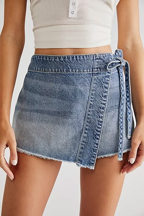 New Perspective Collection: New Jeans, Pants + Skirts Jean Skirt Outfits, Denim Skort, Country Concert Outfit, Concert Fits, Country Concert, Free People Denim, Gameday Outfit, Summer Skirts, Country Outfits