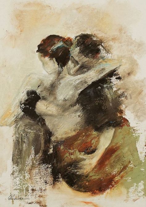 Old Romantic Paintings, Pure Love Aesthetic, Love In Art, Scary Images, Romantic Artwork, Art Of Love, Expressionism Painting, Aesthetic Painting, Body Drawing