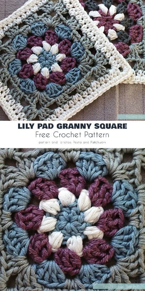 Motifs Granny Square, Granny Square Projects, Granny Square Patterns, Granny Square Crochet Patterns Free, Poncho Crochet, Crochet Blanket Designs, Square Crochet Pattern, Crochet Motif Patterns, Crochet Granny Square Blanket