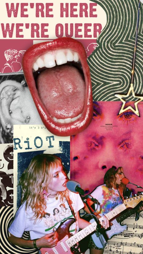 #riotgrrrl #moodboard #collage #vintage #nineties #punk #grunge #grungerock Punk Art Movement, Punk Images Aesthetic, Old Punk Posters, Punk Collage Graphic Design, Punk Advertising, Punk Magazine Cover, Punk Collage Art, Pop Music Collage, Riot Grrrl Wallpaper