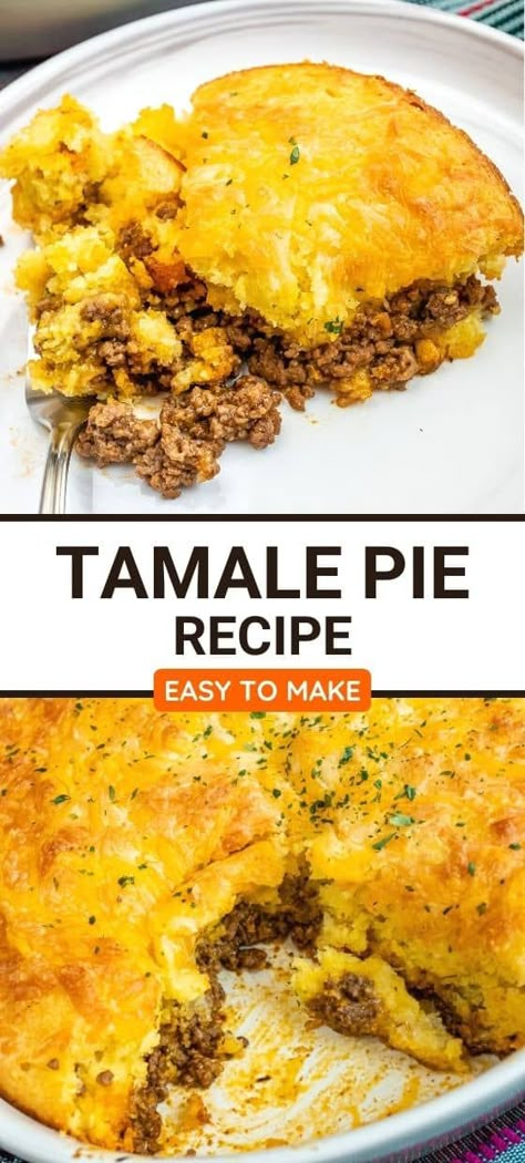 Easy Tamale Pie Recipe Easy Tamale Pie, Easy Tamales Recipe, Vegetable Appetizer, Easy Tamales, Appetizers Meat, Make Tamales, Tamale Pie Recipe, Corn Muffin, Tamale Recipe