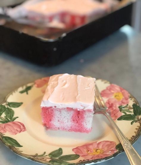 Strawberry Soda Pop Poke Cake, Strawberry Soda Pop Cake, Strawberry Soda Cake, Light Whipped Frosting, Soda Pop Cake, Wafer Cookie, Strawberry Pop, Soda Cake, Pineapple Dessert