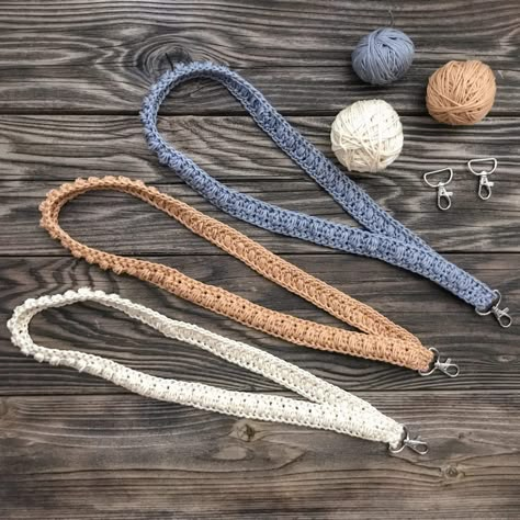 Free Pattern Roundup | Kneedles & Life Lanyard Pattern Free, Crochet Lanyard Pattern Free, Crochet Lanyard, Yarn Scraps, Foundation Single Crochet, Balls Of Yarn, 4mm Crochet Hook, Extra Yarn, Crochet Cord