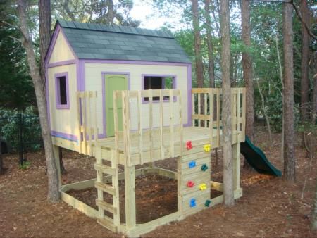 playhouse with rock wall Simple Playhouse, Outdoor Playhouse Plans, Kids Playhouse Plans, Outside Playhouse, Childrens Playhouse, Playhouse Ideas, Playhouse Plans, Indoor Playhouse, Diy Playhouse