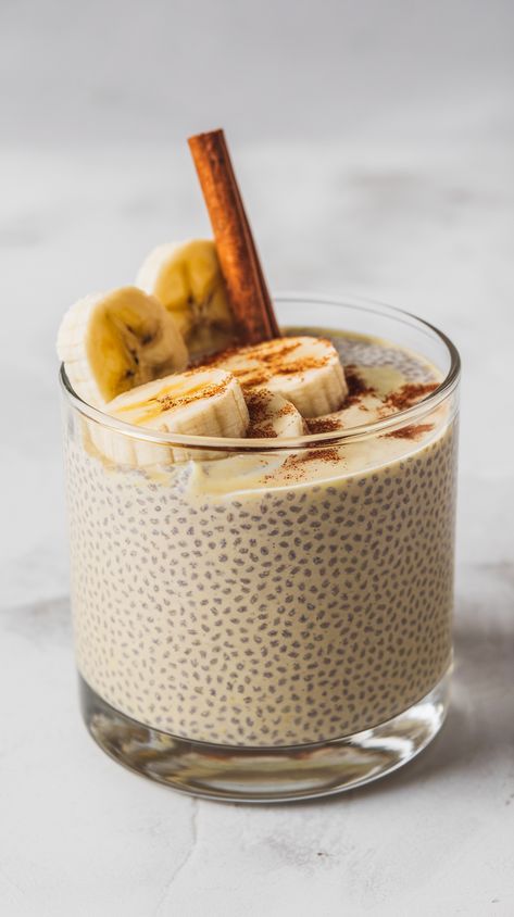 High-Protein, Banana Chia Seed Pudding With Almond Milk – Plant Powered Lifters Chia Seed Pudding With Banana, Banana And Chia Seeds, Moringa Chia Pudding, How To Chia Pudding, Chia Pudding Recipes Banana, Banana Nut Chia Pudding, Chia Seed Healthy Recipes, Chia Pudding Oat Milk, Chia Seed Shake Recipes