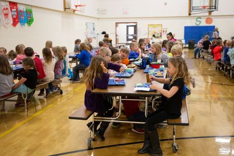 U.S. school districts need to rethink the school cafeteria experience. This time is vital to kids' nutrition and also provides a much-needed academic break. The post We Need To Rethink The School Cafeteria appeared first on Scary Mommy. School Cafeteria Aesthetic, School Cafeteria Design, Elementary Cafeteria, Elementary School Cafeteria, School Lunchroom, University Cafeteria, Cafeteria Design, School Kitchen, School Cafe