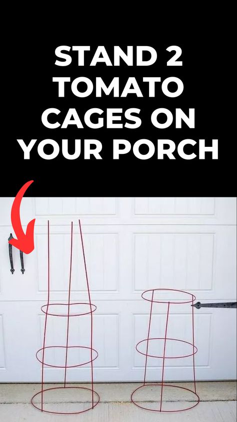 🍅✨ Click to discover how placing 3 tomato cages on your porch can turn your outdoor space into the ultimate tomato party! 😋🌟 You won't believe how much fun and flavor this little trick can create! Tomato Cage Plant Stand, Tomato Party, Plant Stand Diy, Tomato Cage Crafts, Porch Party, Entertaining Deck, Porch Parties, Pool Hacks, Patio Flowers