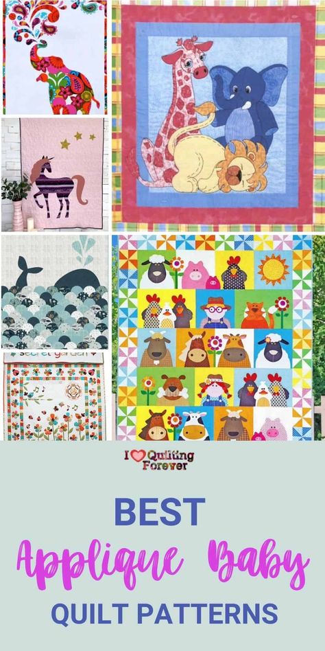 Elephant Quilts Pattern, Farm Animal Quilt, Antique Quilts Patterns, Free Baby Quilt Patterns, Animal Baby Quilt, Girl Quilts Patterns, Free Applique Patterns, Pumpkin Crochet, Crochet Rose Pattern