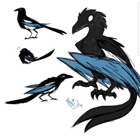 Crow Oc Art, Bird Monster Art, Crow Creature, Crow Dragon, Crow Monster, Crow Oc, Crows Drawing, Crow Art, Posca Art