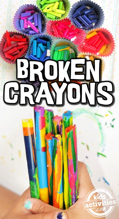 How to Make Colorful Crayon Wands Out of Broken Crayons | Kids Activities Blog Old Crayon Crafts Upcycle, Making Crayons From Broken Crayons, Broken Crayon Crafts, Recycle Crayons, Old Crayon Crafts, Crayon Ideas, Crayon Activities, Melted Crayon Crafts, Day The Crayons Quit