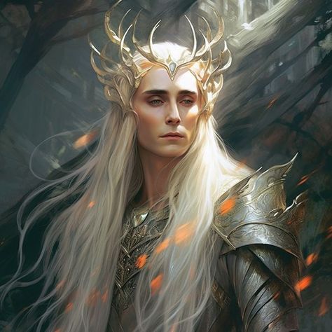 Legolas Mother, Jon Snow Art, Elf Armor, King Thranduil, Hobbit Movie, Lotr Elves, Elf King, Elf Druid, Middle Earth Art