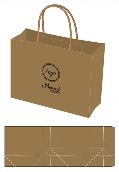 Paper Bags Ideas, Paper Bag Mockup, Luxury Paper Bag, Paper Bag Design, Packaging Template Design, Packaging Template, Kraft Bag, Bag Mockup, Brown Paper Bag