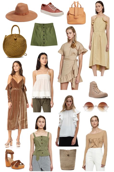 Kelly’s Chic Under $100: Earth Tones. Earthtone Outfits Earth Tones, Earth Tone Color Palette Outfit, Earth Tone Outfits Women, Earth Tone Ootd, Earth Colors Outfit, Earthy Tones Outfit, Earth Tone Style, Outfit Earth Tones, Earthy Tone Outfits