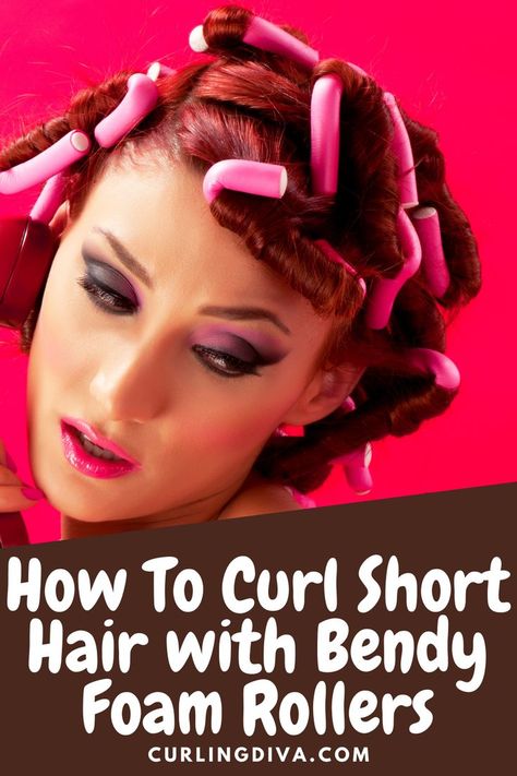 Are you currently rocking a chic bob haircut and looking for ways to curl it without damage using Flexi rods? Or maybe you are wondering about how you can easily curl your stylish pixie haircut at home using bendy rollers? If you’ve ever wondered how to use Flexi rods on short hair, you’ve come to the right place. Do you know what the best part is? It is heatless! This means that you won’t damage your hair. Read on for a step-by-step guide on how to use bendy rollers on short hair. Bendy Rollers, Flexi Rod Curls, Curlers For Short Hair, Curl Short Hair, Heartless Curls, Hair Rods, Curled Pixie, Foam Rollers Hair, Roller Curls