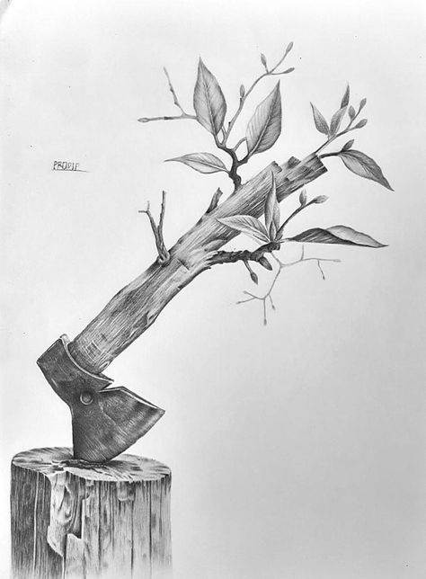 Earth Drawings, Conceptual Drawing, Tree Drawings Pencil, Nature Art Drawings, Nature Sketch, Canvas Art Projects, Drawing Drawing, Nature Drawing, Amazing Drawings