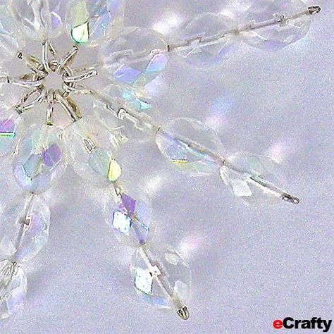 Look what Hannah dreamed up with our newest clear crystal beads, our eye pins, jump rings and a little 3D Crystal Lacquer! I especially love that this project is very portable – you can bead … Diy Beads Ideas, Snowflakes Tutorial, Snowflake Ornaments Diy, Snowflakes Diy, Beaded Ornaments Diy, Diy Christmas Snowflakes, Crystal Jewelry Diy, Beaded Snowflakes Ornament, Beaded Christmas Decorations